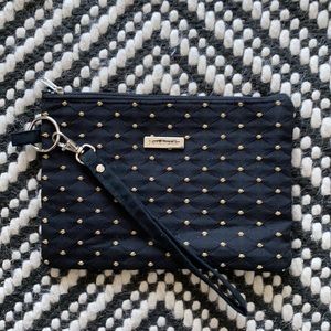 Joy Handbags - Black & Gold Clutch Wristlet